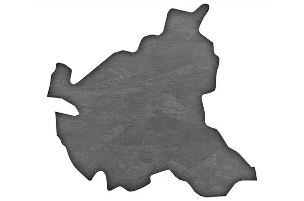 Карта Гамбурга Тёмном Листе — стоковое фото