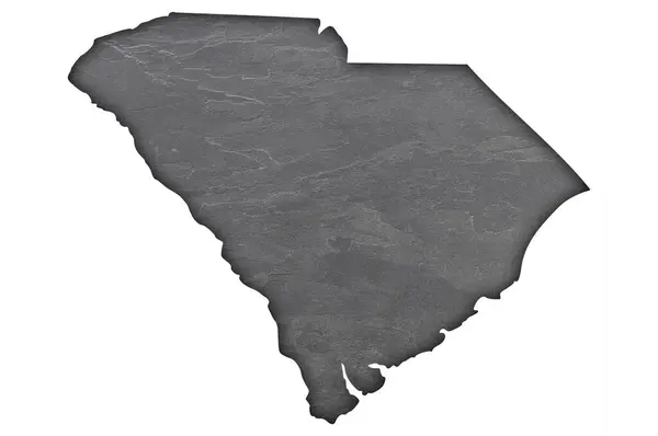 South Carolina Map Dark Slave — 스톡 사진