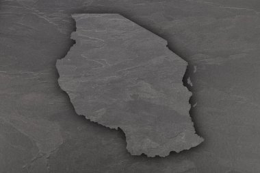 Tanzanya Haritası Koyu Sayfa