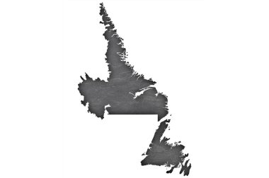Newfoundland ve Labrador haritası.