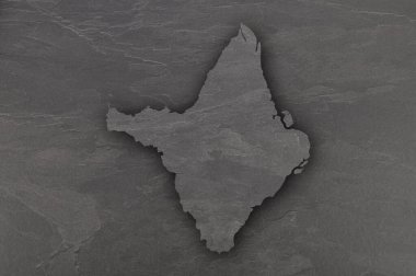 Amapa haritası, kara tahta üzerine.