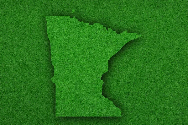 Map of Minnesota on green felt