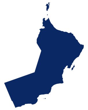 Umman 'ın mavi renkli haritası