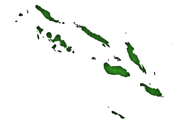 Map Solomon Islands Green Felt — Stock Photo, Image