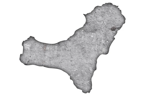 Карта Ель Ієрро Вивітрюваному Бетоні — стокове фото