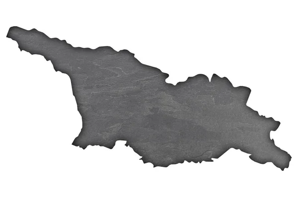Mapa Geórgia Ardósia Escura — Fotografia de Stock