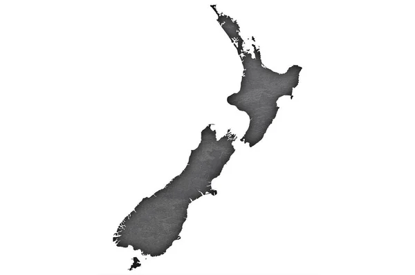 Map New Zealand Dark Slate — Stock Photo, Image