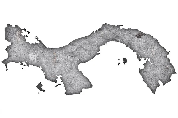 Mapa Panamá Sobre Hormigón Envejecido — Foto de Stock