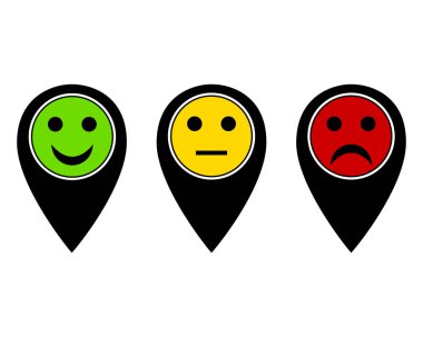 Yer bulucu sırıtışlarla çeşitli renklerde iğneler