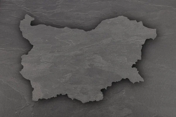Карта Болгарії Темному Аркуші — стокове фото