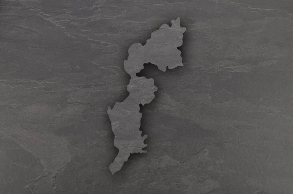 Карта Бургенленду Темному Аркуші — стокове фото