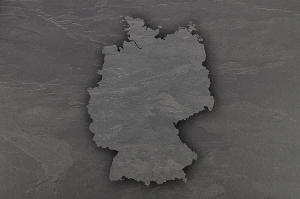 Карта Німеччини Темному Аркуші — стокове фото
