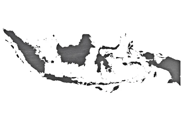 Mappa Indonesia Ardesia Scura — Foto Stock