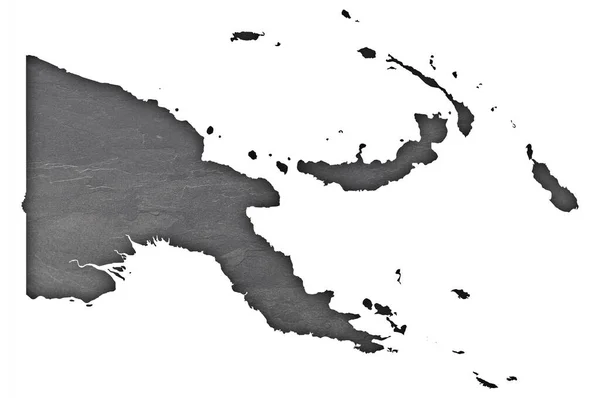 Map Papua New Guinea Dark Slate — Stock Photo, Image