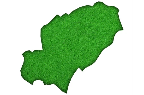 Χάρτης Της Ίμπιζα Στην Πράσινη Τσόχα — Φωτογραφία Αρχείου