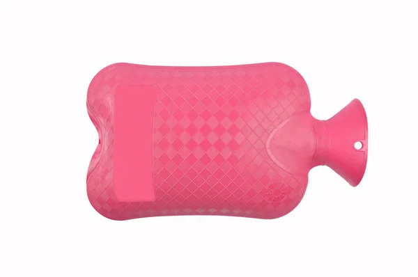 Pink Hot Water Bottle Isolated White Background — Stock Photo, Image