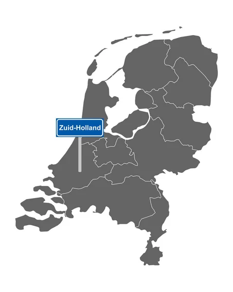 표지판 Zuid Holland 네덜란드 — 스톡 벡터