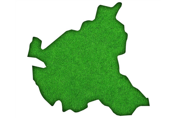 Map of Hamburg on green felt