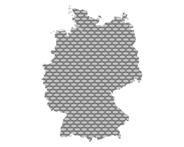 Karta Över Tyskland Grova Maskor — Stock vektor