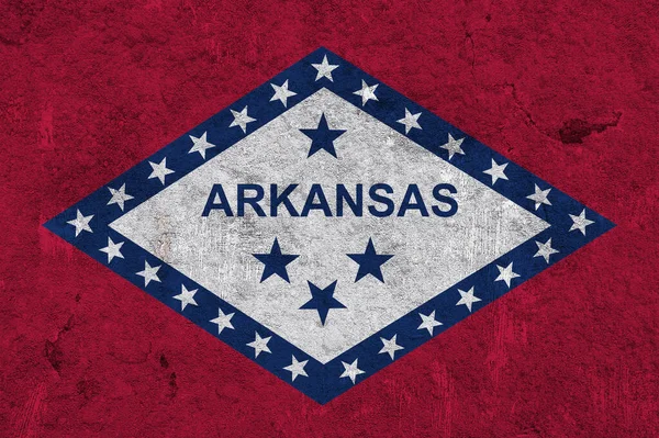 Flag Arkansas Weathered Concrete — Stock Photo, Image