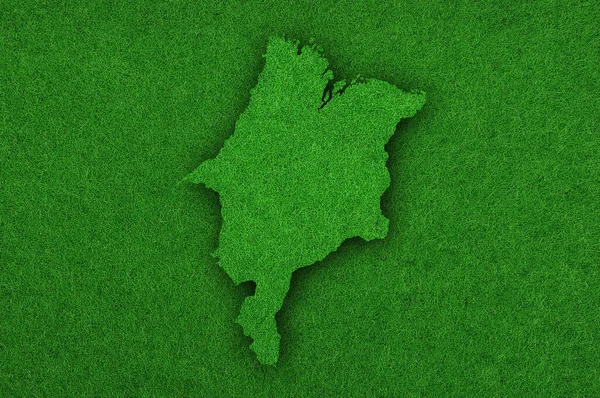 Carte Maranhao Sur Feutre Vert — Photo