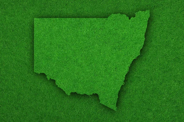 Map New South Wales Green Felt — Stock Photo, Image