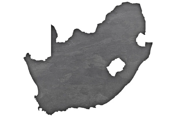 Dél Afrika Térképe Sötét Palán — Stock Fotó