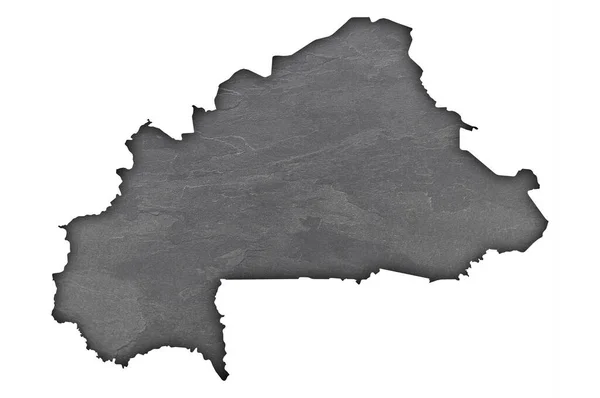 Mapa Burkina Faso Pizarra Oscura —  Fotos de Stock