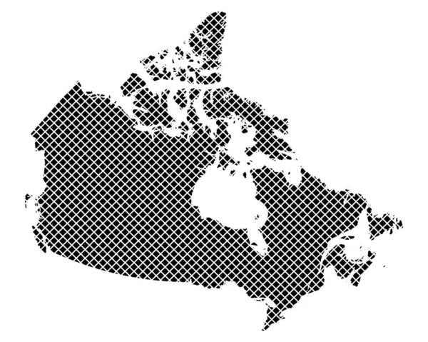 Carte Canada Sur Simple Point Croix — Image vectorielle