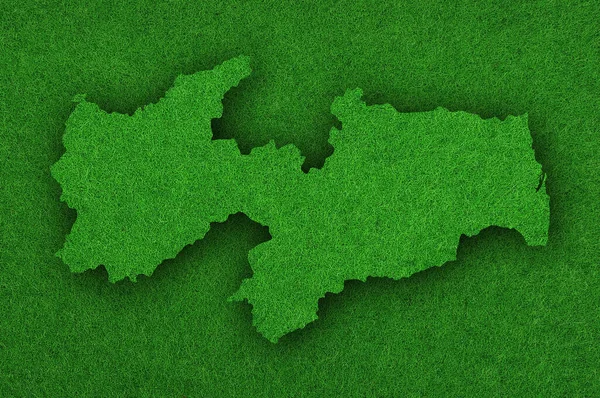 Paraiba Térképe Zöld Filcen — Stock Fotó