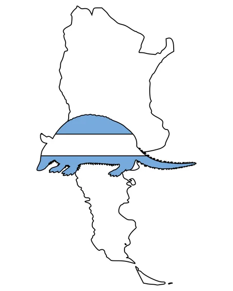 Armadillo Argentina — Stock Vector