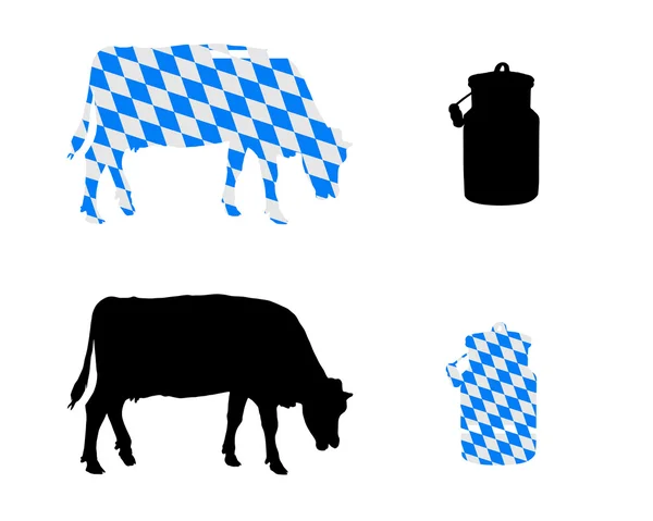 Bavarian milk cow — Stock Vector