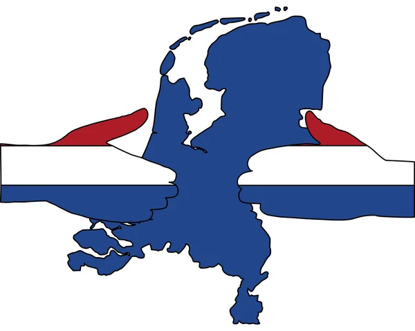 オランダのハンドシェイク — ストックベクタ