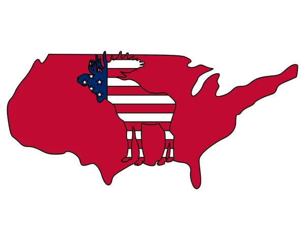 Orignal d'Amérique — Image vectorielle