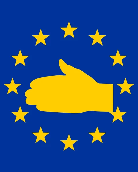 Europese handdruk — Stockvector