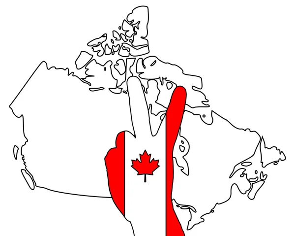 Kanadisches Handzeichen — Stockvektor