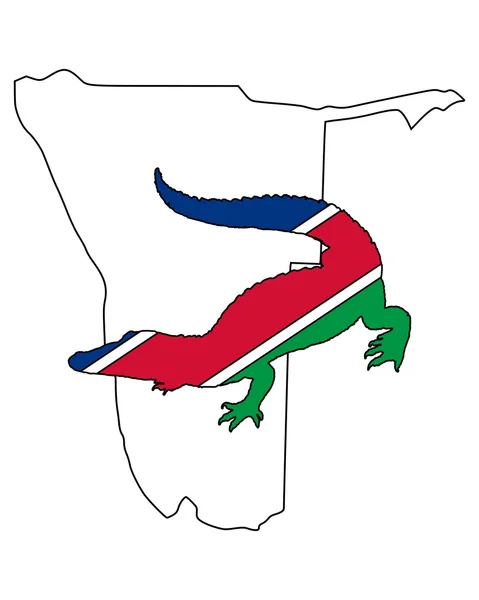 Krokodil namibia — Stock vektor