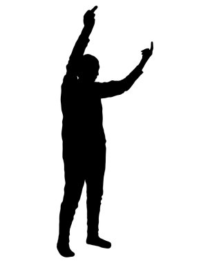 Yaşlı kadın middlefinger gösterilen