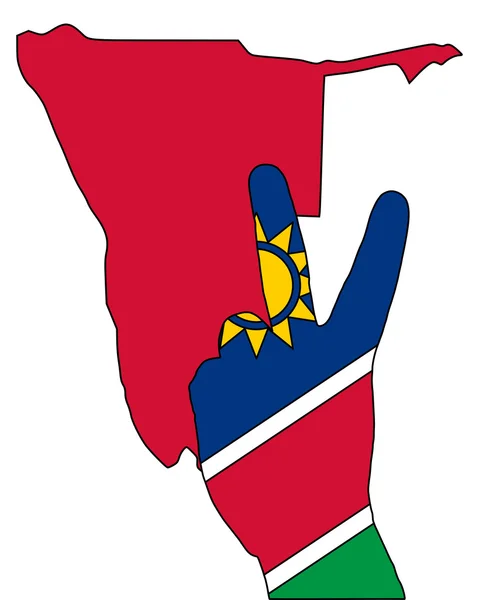 Namibia hand signal — Stock Vector