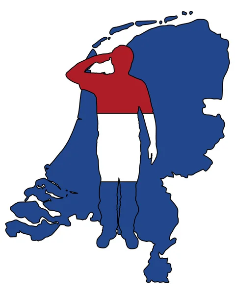 Голландська салют — стоковий вектор