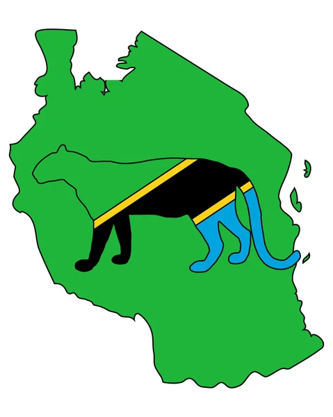 Léopard de Tanzanie — Image vectorielle