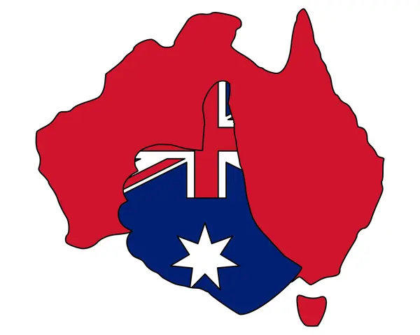 Australien hand signaal — Stockvector