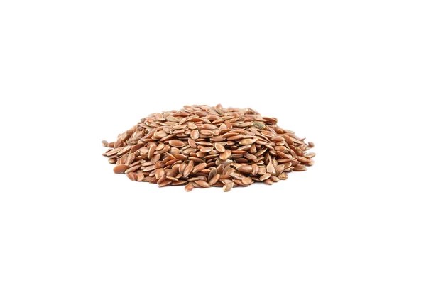 Flaxseed di atas putih — Stok Foto