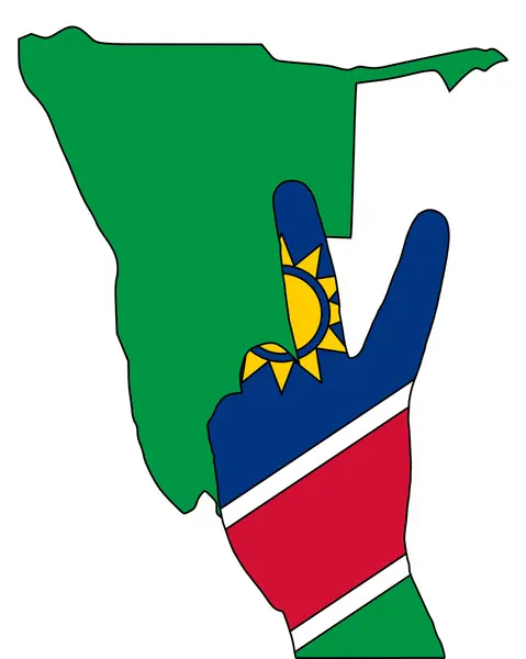 Namibia hand signal — Stock Vector