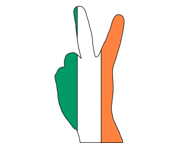 Irlande signal de main — Image vectorielle