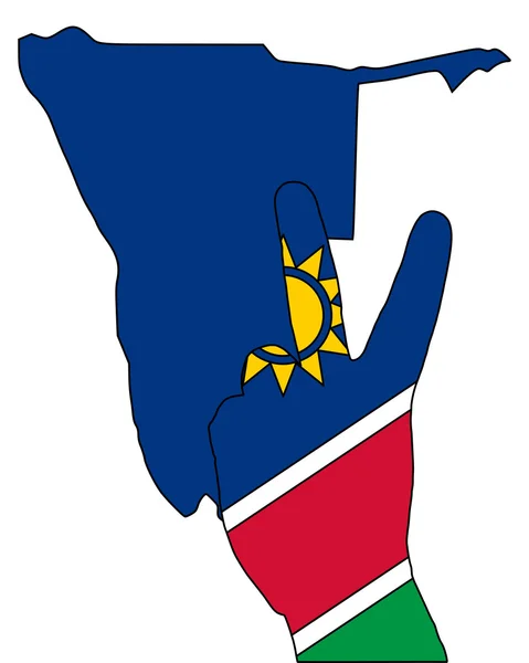纳米比亚的手信号 — 图库矢量图片
