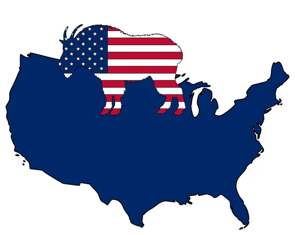 Kozioł, Stany Zjednoczone Ameryki — Wektor stockowy