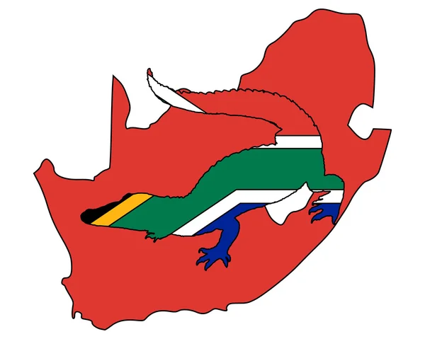 Κροκόδειλος Νότια Αφρική — Διανυσματικό Αρχείο