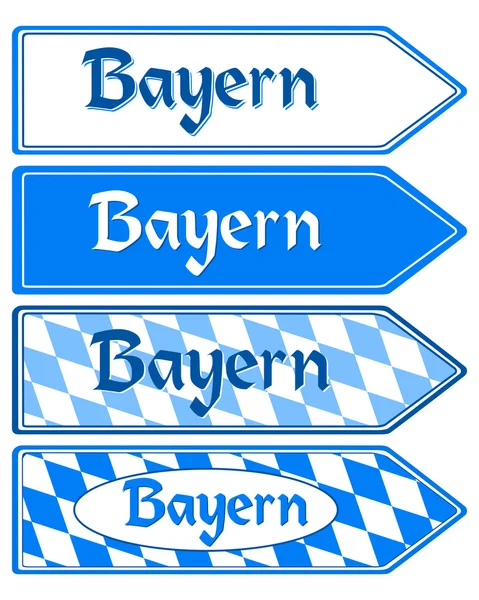 Wegweiser Bayern — Stockvektor