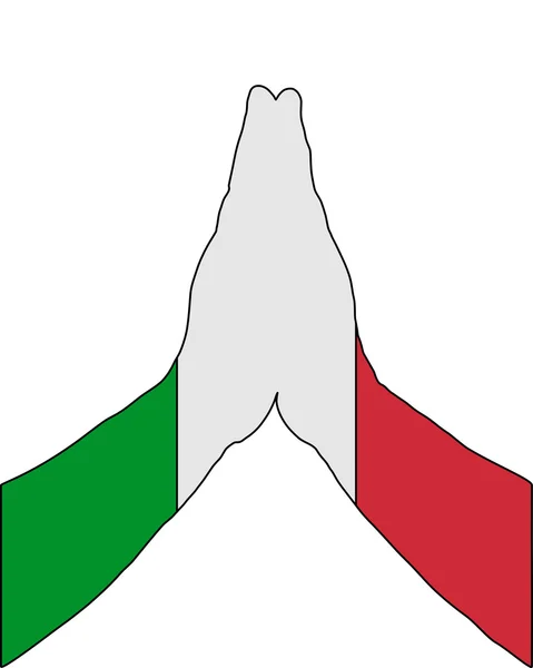 Italiaans bidden — Stockvector